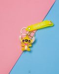 YELLOW GLATIER STITCH rabber keychain