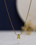 gold litter A mouse necklace