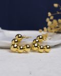 gold plated balls earrings