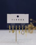 gold plated struas earrings set