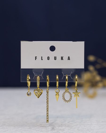 gold plated struas earrings set