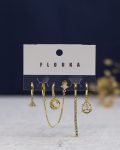 gold plated struas earrings set