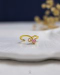 pink heart gold ring