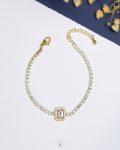 gold crystal tennis bracelet