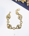 many gold eye bracelet