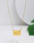 gold message necklace