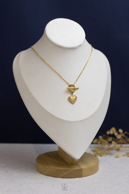 struas tiffany heart gold necklace