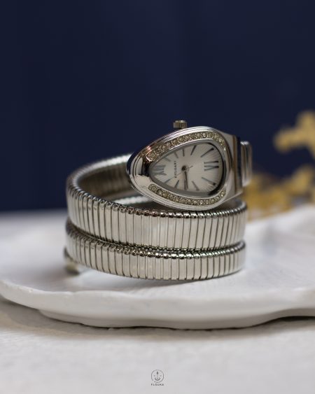 silver snake bulgari watch