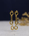 gold 0 snake earring