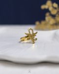 free size gold key life ring