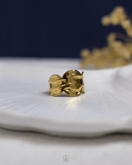 free size gold circle ring