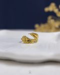 free size gold feather ring