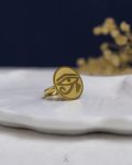 free size gold houras eye ring