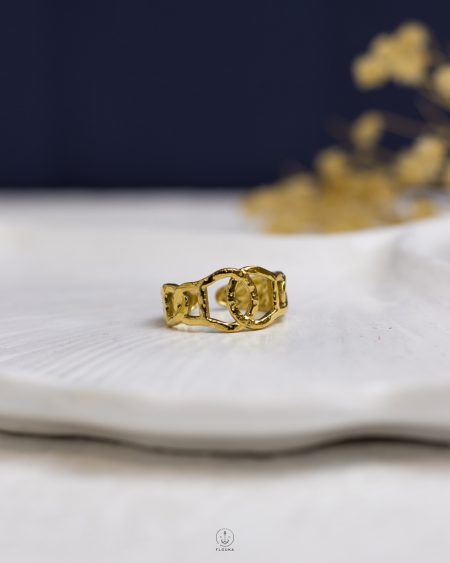 free size gold rope ring