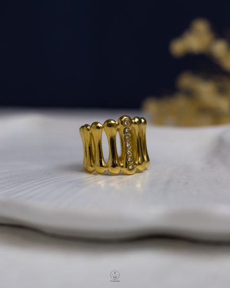 struas gold bone ring