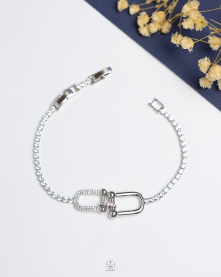 tiny silver tiffany tennis bracelet