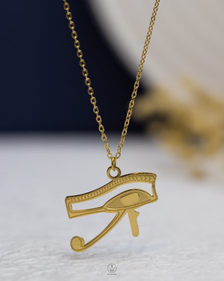 houras eye gold necklace