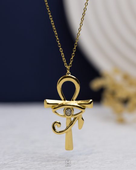 gold key life necklace