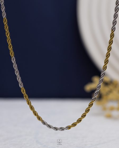 mix gold & silver rope necklace