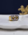 silver struas gold Valentino ring