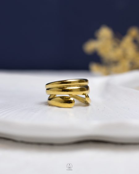 three layer gold ring