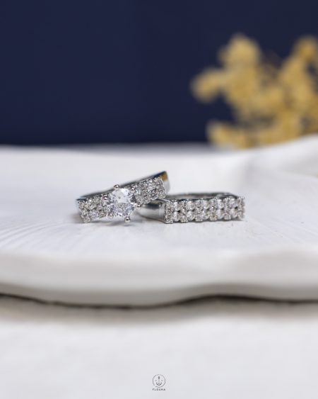 double silver struas ring