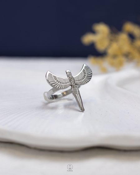 silver isis ring