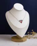 slice silver watermelon Palestine necklace
