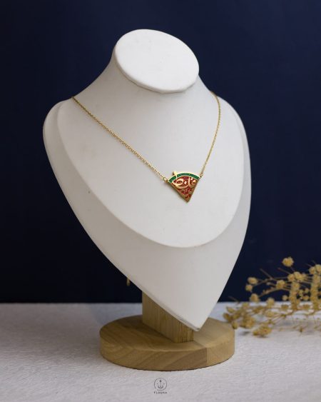 slice gold watermelon Palestine necklace