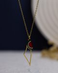 gold Palestine map necklace