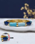 winter colorfull blue bone bangle