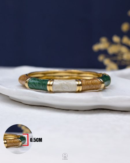 tiny winter colorfull bone bangle