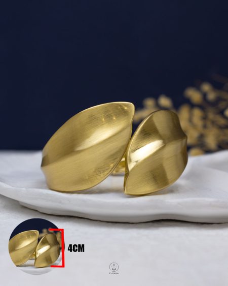 double gold leaf matt bangle