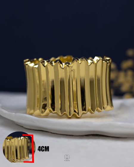 gold bone chunky bangle