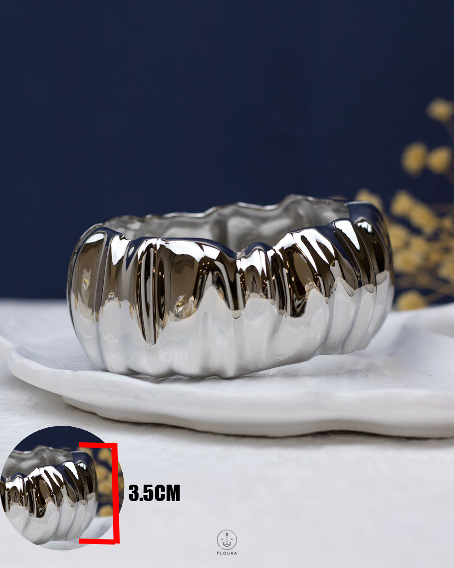 1764717235_o1113.jpg easy open silver Pumpkin chunky bangle