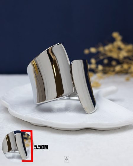 silver diva chunky bangle