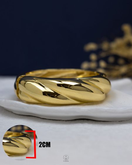 gold pump rope bangle