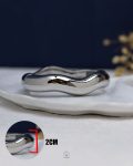 tiny silver wavy bangle