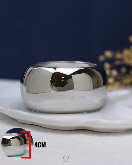 silver pump chunky bangle