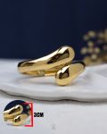 tiny double gold tear drop bangle