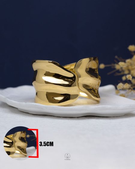 gold elegant chunky bangle