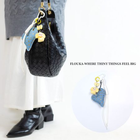 jeans heart keychain