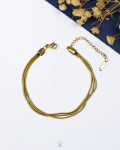 three layer gold mouse bracelet