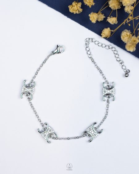 silver straus celine bracelet