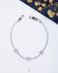 tiny silver crystal tennis bracelet