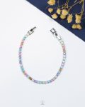 colorful tennis silver bracelet