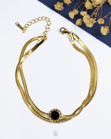 double layer gold snake bulgari anklet