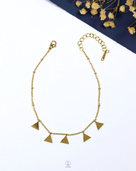 gold triangle anklet