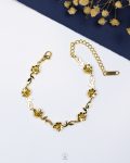 many gold flowers bracelet