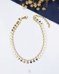 many tiny gold stars anklet